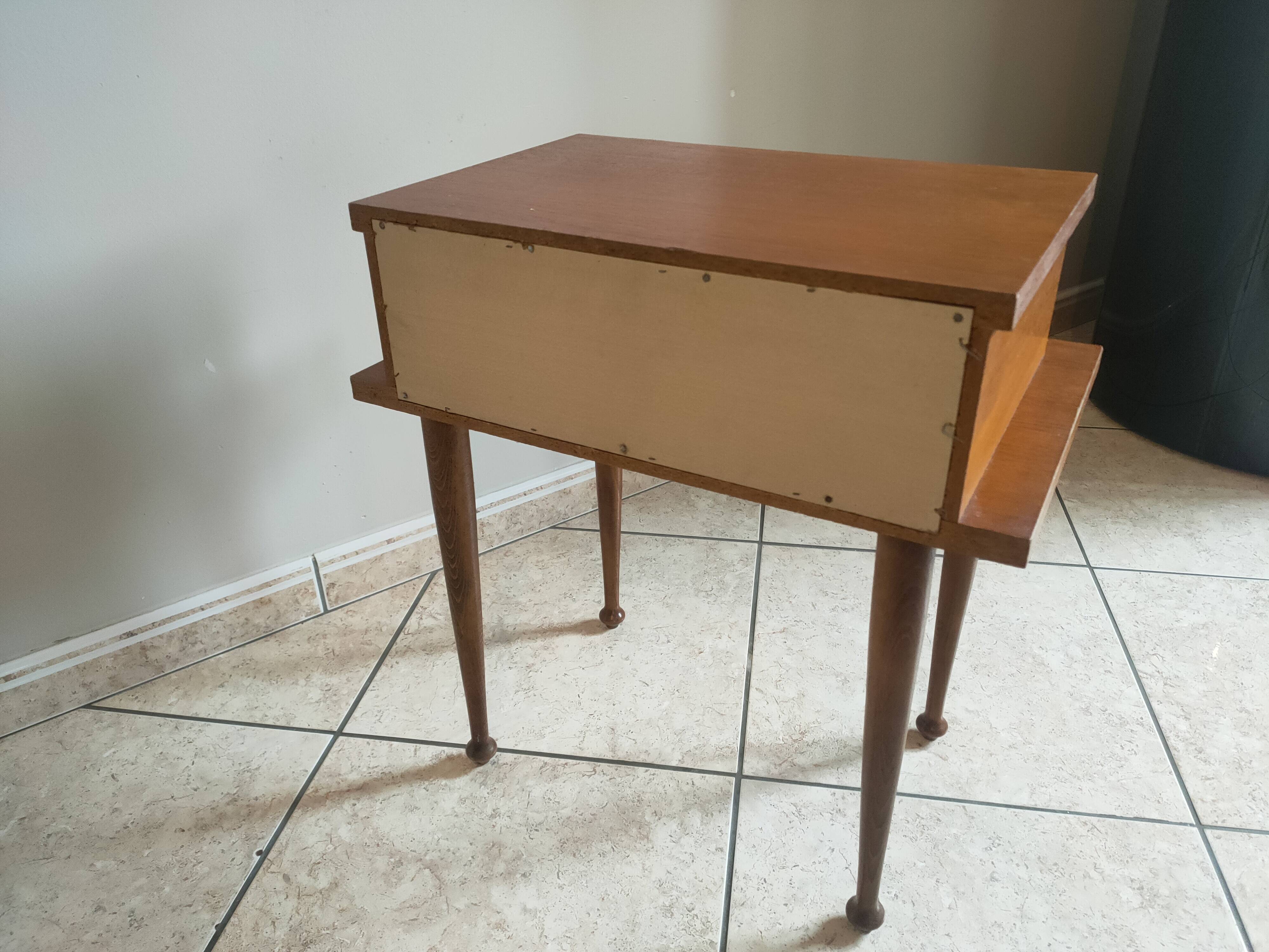 vintage teak bedside table