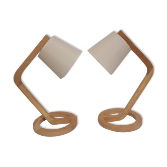 Paire de lampes modernistes