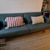 Green 4-seater sofa bed - Maison du monde