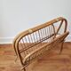 Porte-revues pliable en rotin - Vintage