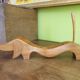 Sculpture Teckel en teck design scandinave Mid-Century