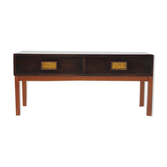 1960s Danish Teak TV Rack Cabinet