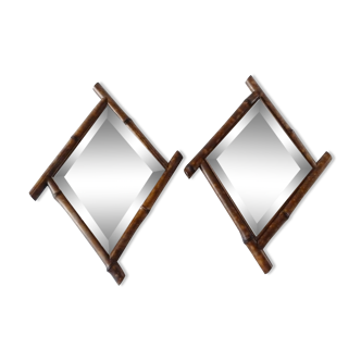 Pair asymmetrical mirrors - 80x37cm