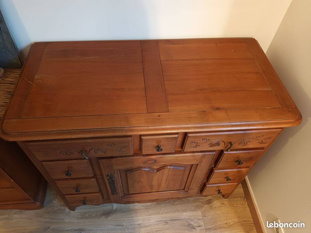 Meuble de salon merisier massif