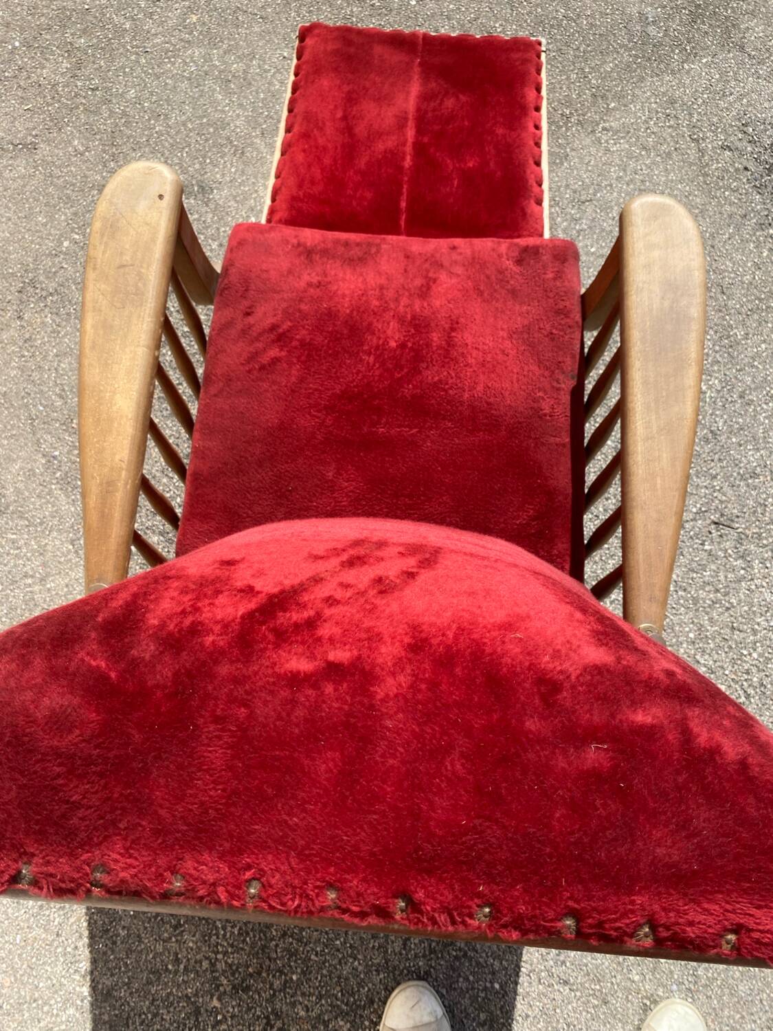 Morris velvet armchair