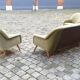 Together chairs Danish club 50 years Organic Green soft iced