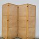Vintage wicker claustra screen - 1950s