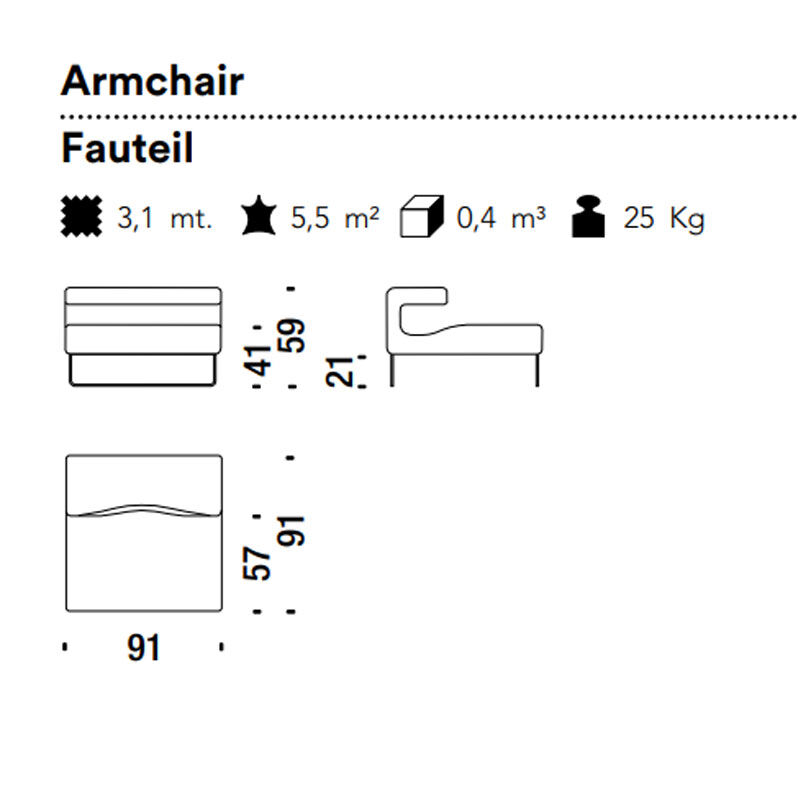 MOROSO sofa - Lowseat, orange leather