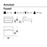 MOROSO sofa - Lowseat, orange leather