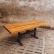 Industrial dining table oak on a workbench frame