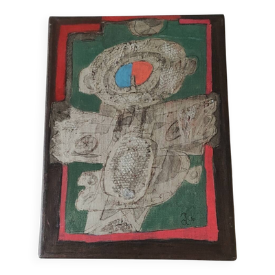 Peinture Art abstrait/Huile sur toile. Style Augustin Ubeda. 32 x 24cm