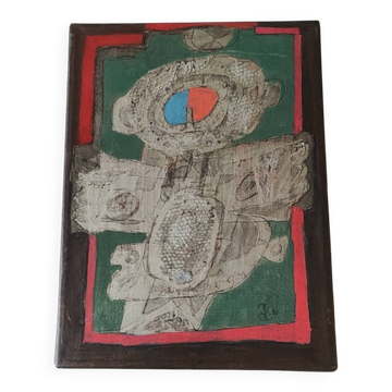 Abstract Art Painting/Oil on Canvas. Style Augustin Ubeda. 32 x 24cm