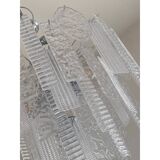 Art Deco Murano Glass Style Chandelier Clear Italian Sputnik Art by SimoEng