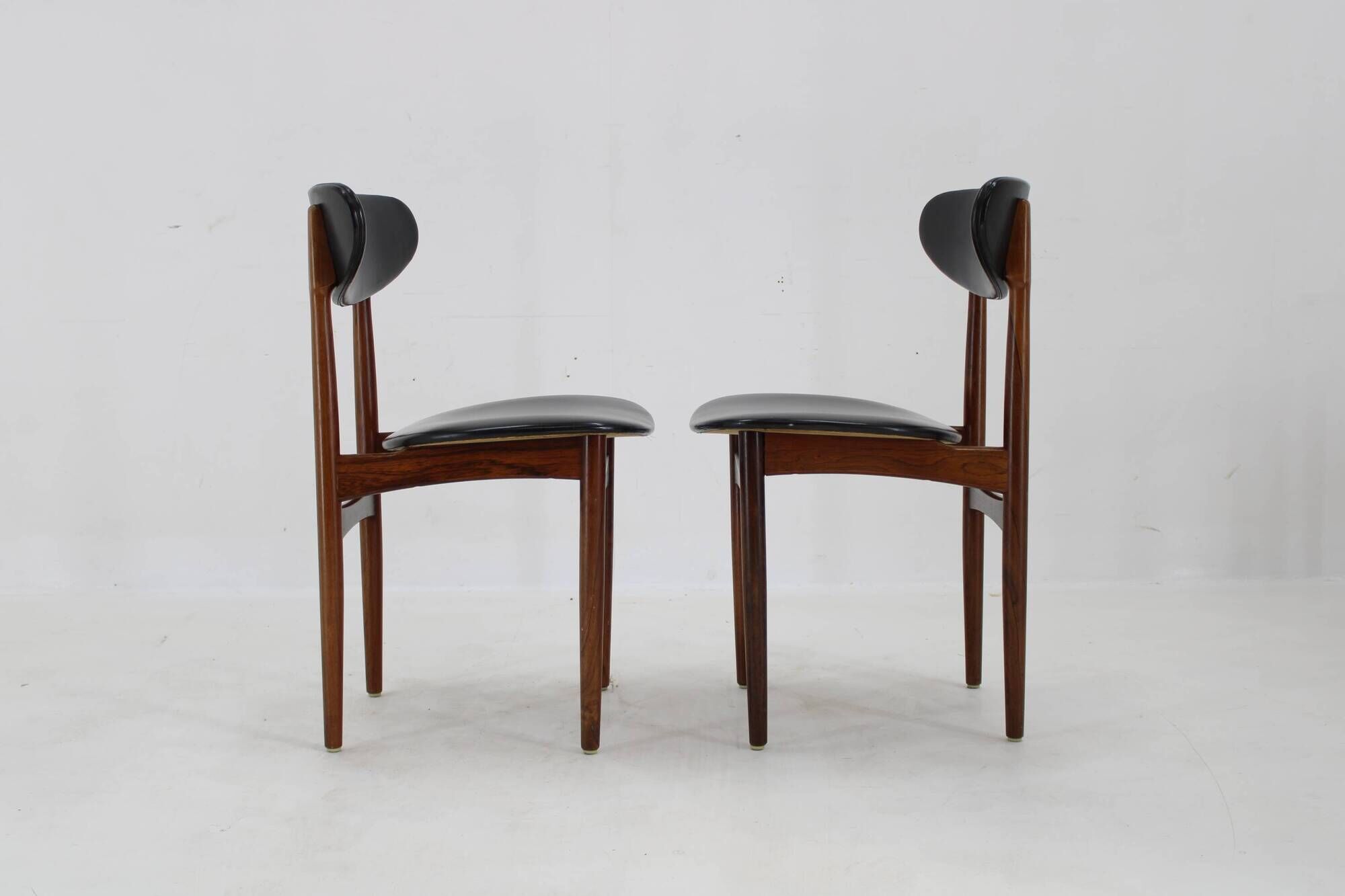 1960s Set of Six Scantic Mobelvaerk Dining Chairs in Leatherette, Denmark