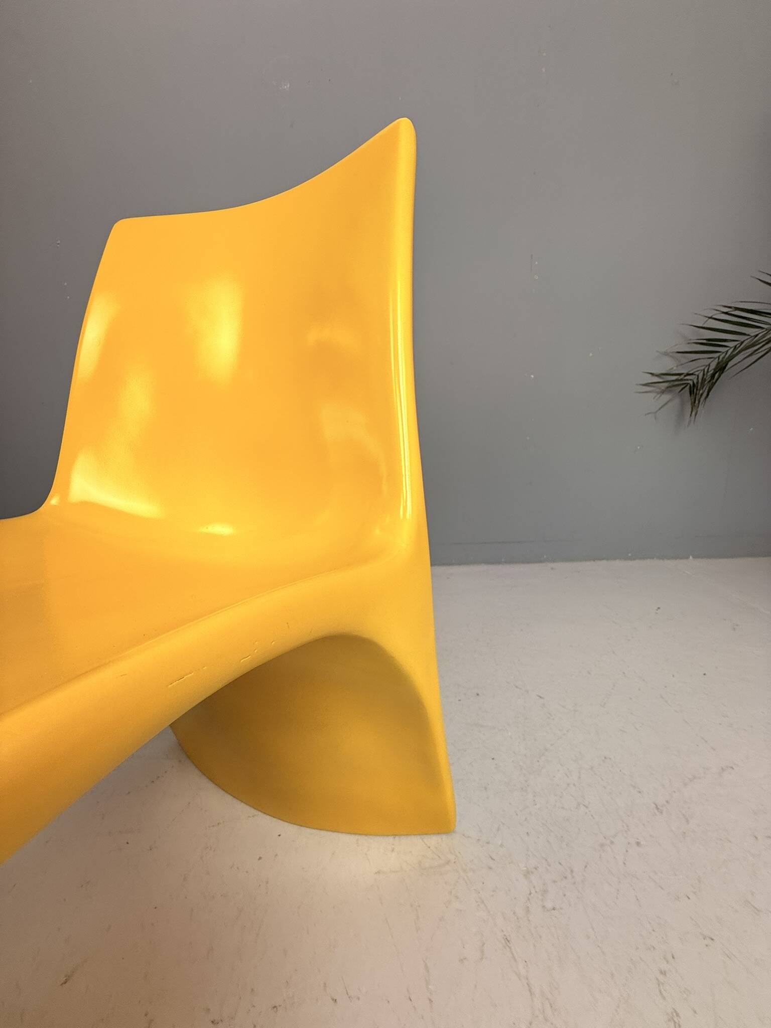 Sculptural Molded Fiberglass Chair, Europe, 1970s