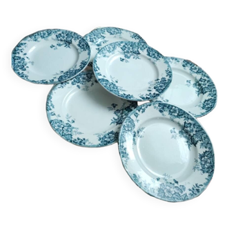 6 assiettes anciennes Marie Louise moulin des loups