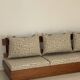 1970s wooden wall bench