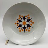 6 hollow plates in bohemian porcelain, 1970s, TK Thun -Czechoslovakia
