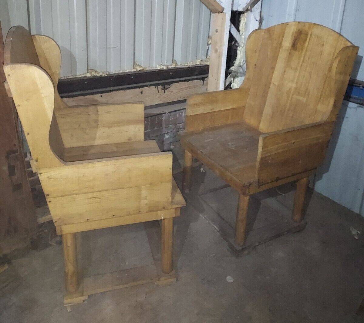 fir winged benches (pair)