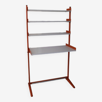 Metal desk shelf