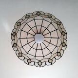 Suspension in art deco mother-of-pearl with drops