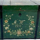 Antique hand painted swedish chest or trunk/ coffee table