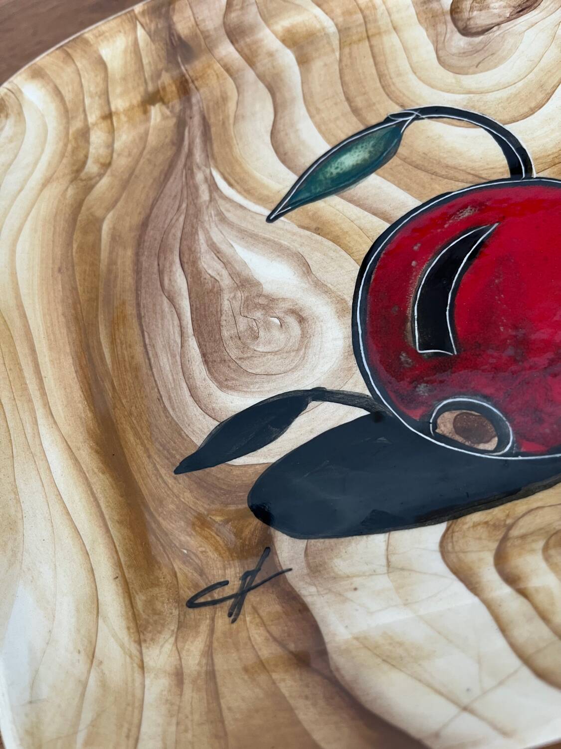 Pair of plates signed Grandjean Jourdan