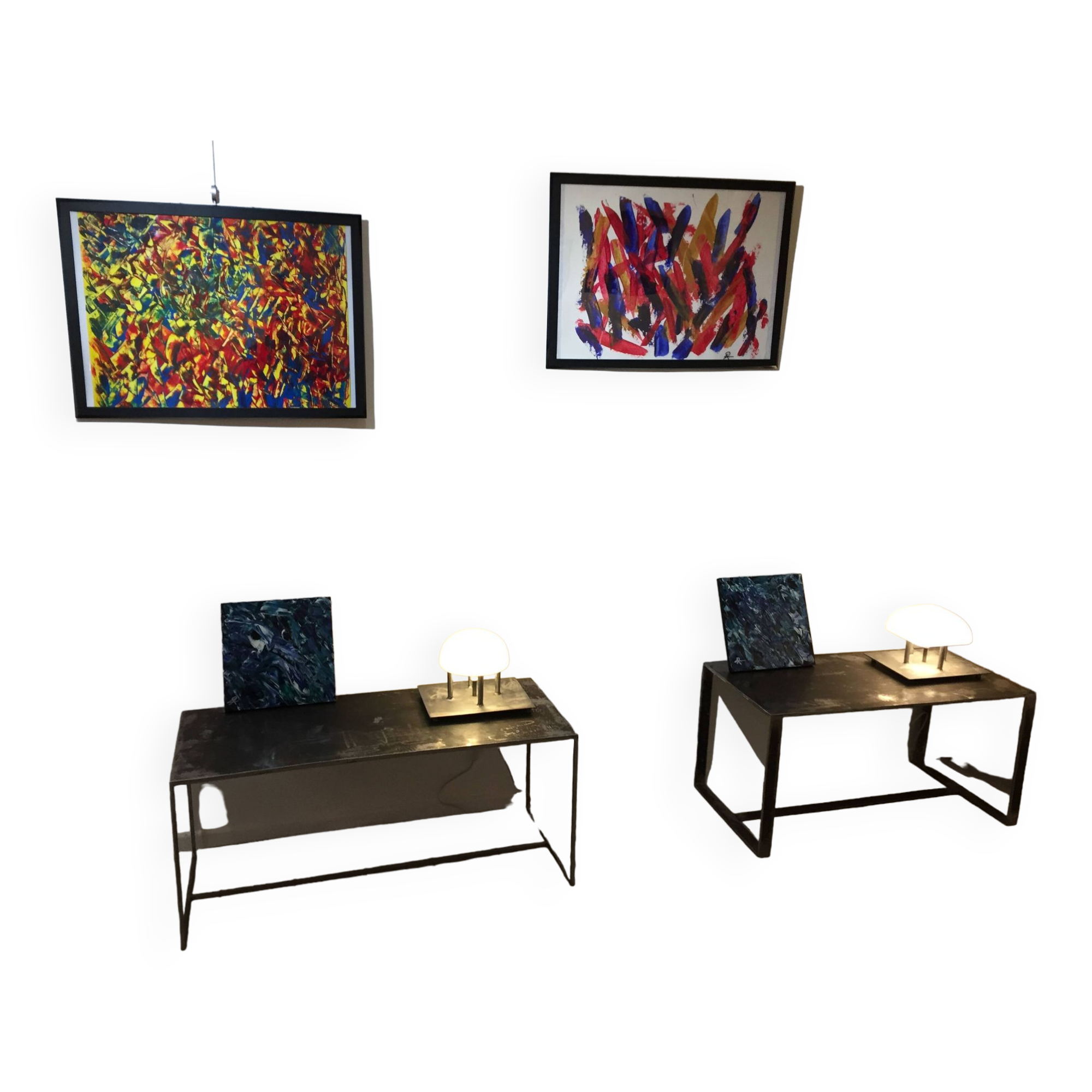 Metal designer coffee table