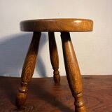 Small oak tripod stool or plant stand