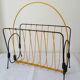 Black and yellow metal magazine holder 70s