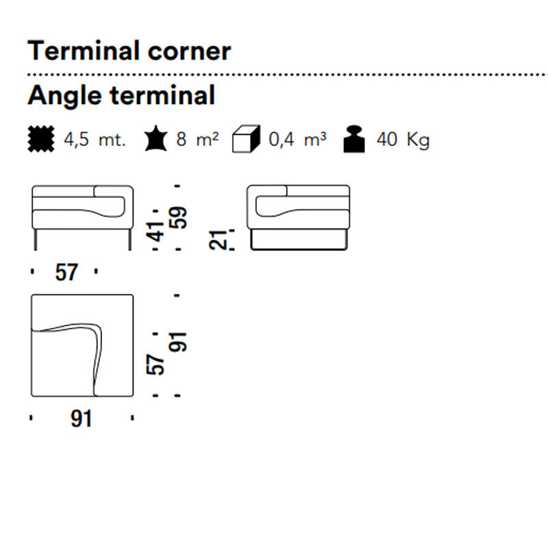 MOROSO sofa - Lowseat, orange leather
