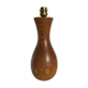 Pied de lampe bois massif creusé 70’s