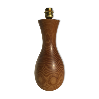 Solid wood lamp foot dug 70's