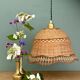Vintage pendant light in natural materials