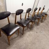 6 Teak chairs with oval back