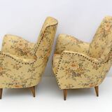 Attributed to Gio Ponti Mid-Century Modern Italian Armchairs by ISA, 1950s