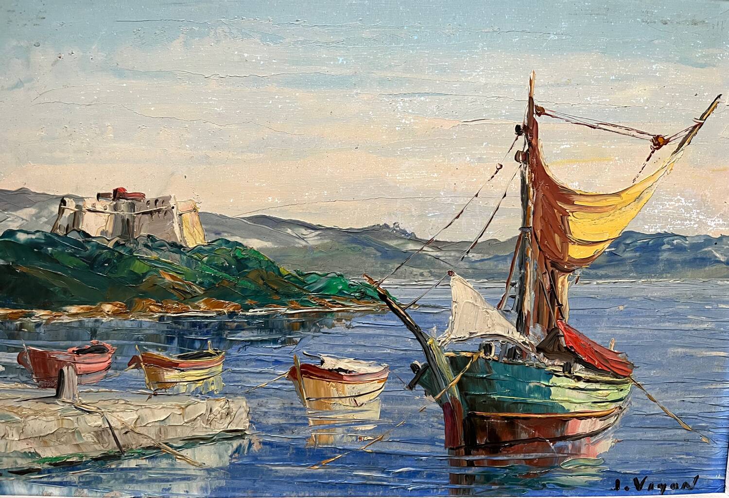 Painting: oil on panel - Marine