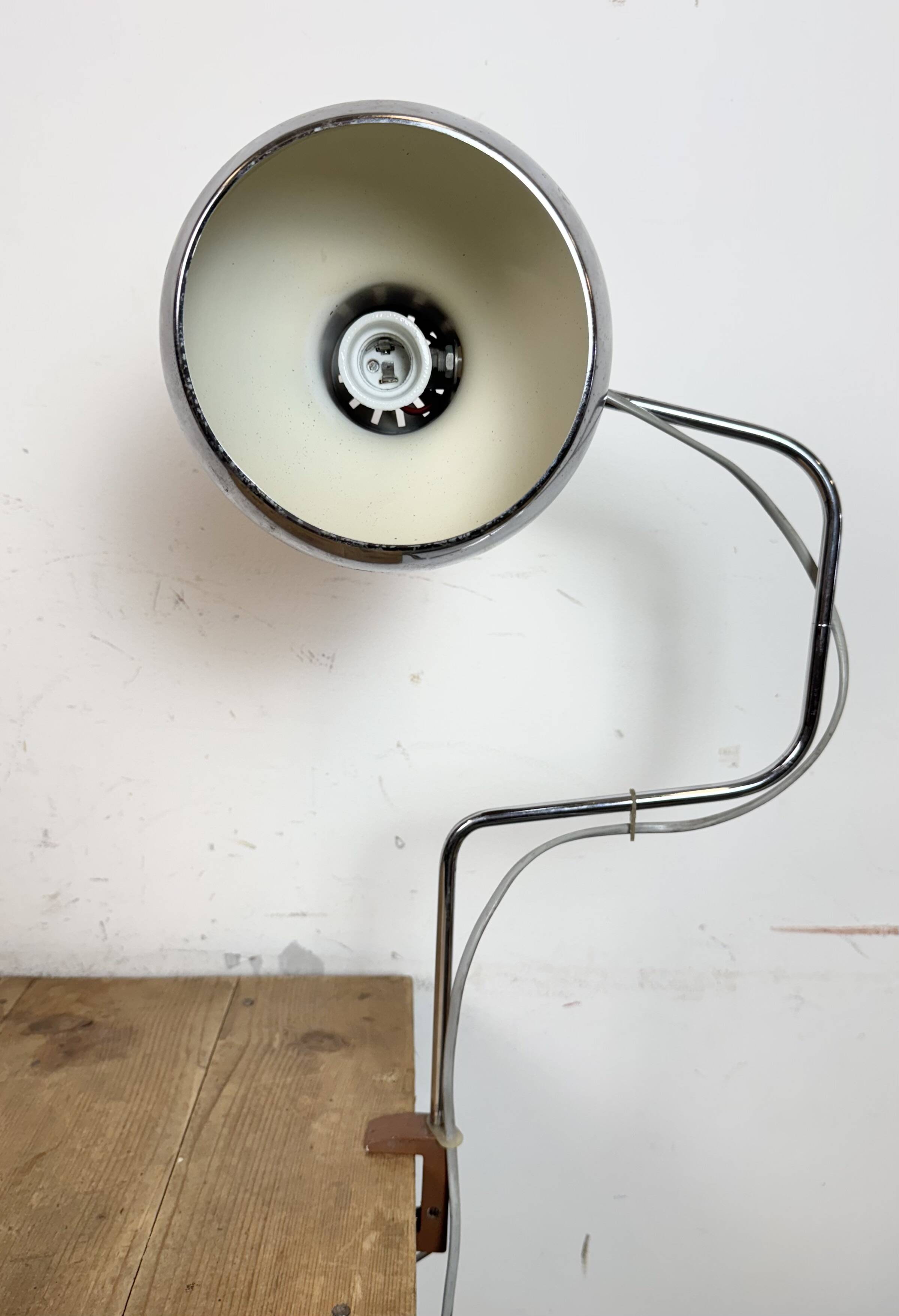 Lampe de bureau industrielle marron, années 1970