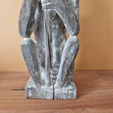 Statue of ancestor known as Guardian of sources in hardwood and pigments - Work from Western Nepal