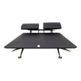 Paolo Piva Double Bed King-Size Brass and Steel "Adia" by B&B, 1980s