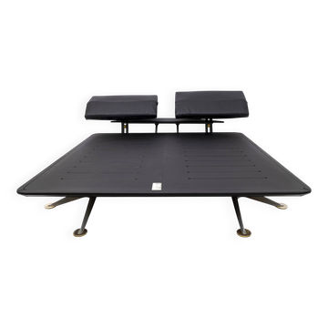 Lit double King Size en laiton et acier « Adia » de Paolo Piva par B&B, années 1980