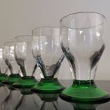 8 verres à pied anciens, années 1930
