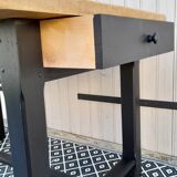 Table de ferme pieds carrés