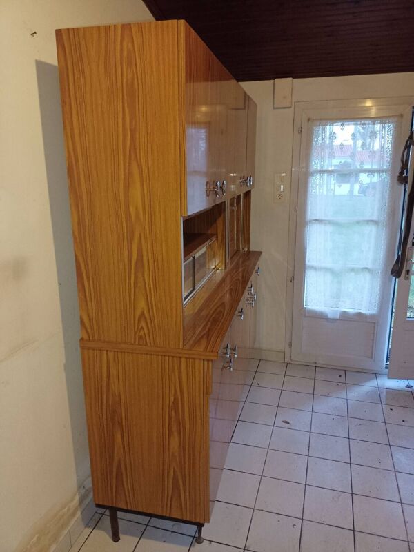 Buffet vintage en formica couleur bois