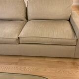 Maries Corner 3-seater sofa Dakota model in mottled beige color