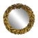 Beautiful small French mid-century wall mirror with an ornate brass frame