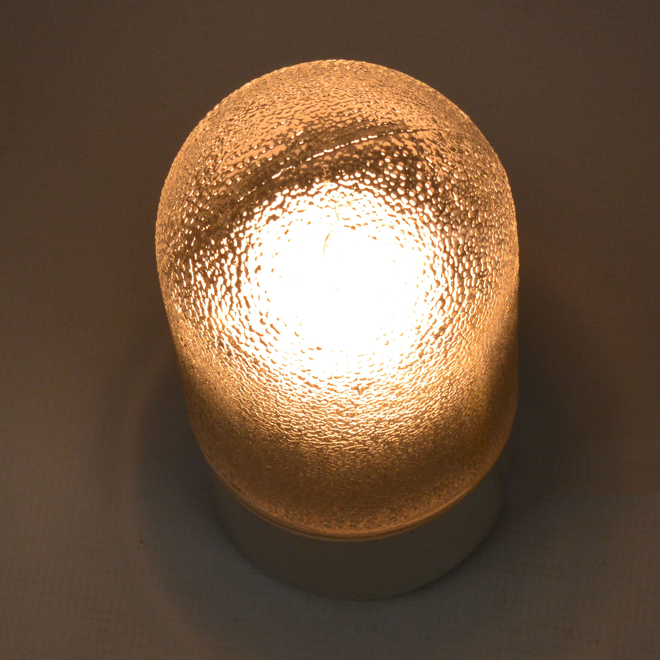 Spherical industrial wall lamp, DZPE, Poland, 1960s