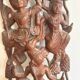 Ancient Carved Wall Panel Deity Wood Thailand Burma Myanmar