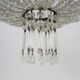 Old chandelier basket Napoleon III glass tassels, bronze structure. Chandelier tassels