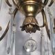 Bronze and crystal chandelier in the style of the Baguès house